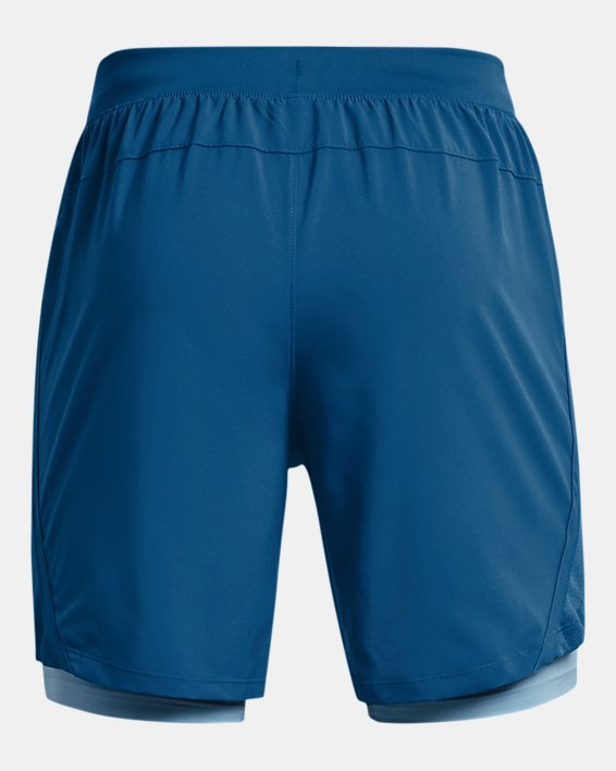 Men's UA Launch Run 2-in-1 Shorts, Blue, pdpMainDesktop image number 7